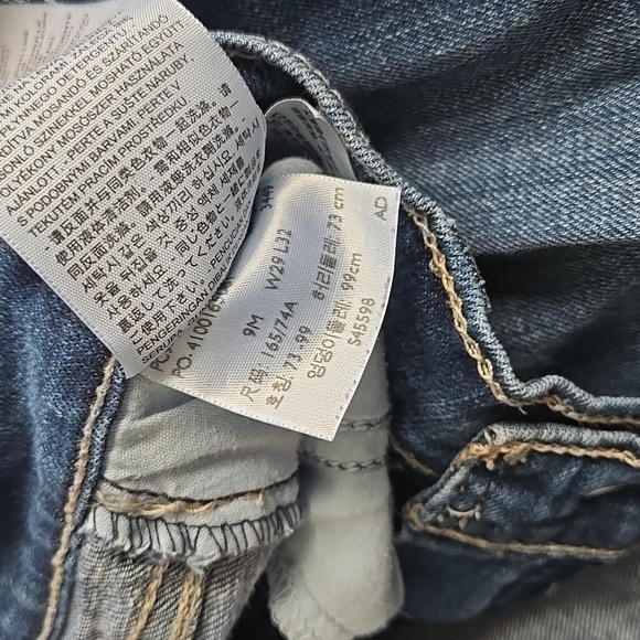 Levi's 524 Too Superlow Distressed Jeans 9M W29 L32 - Picture 4 of 14